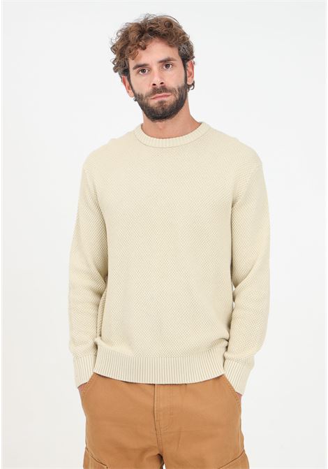 Maglione girocollo beige da uomo SELECTED HOMME | 16094552Putty